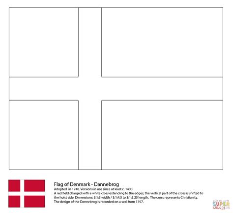 Printable Denmark Flag